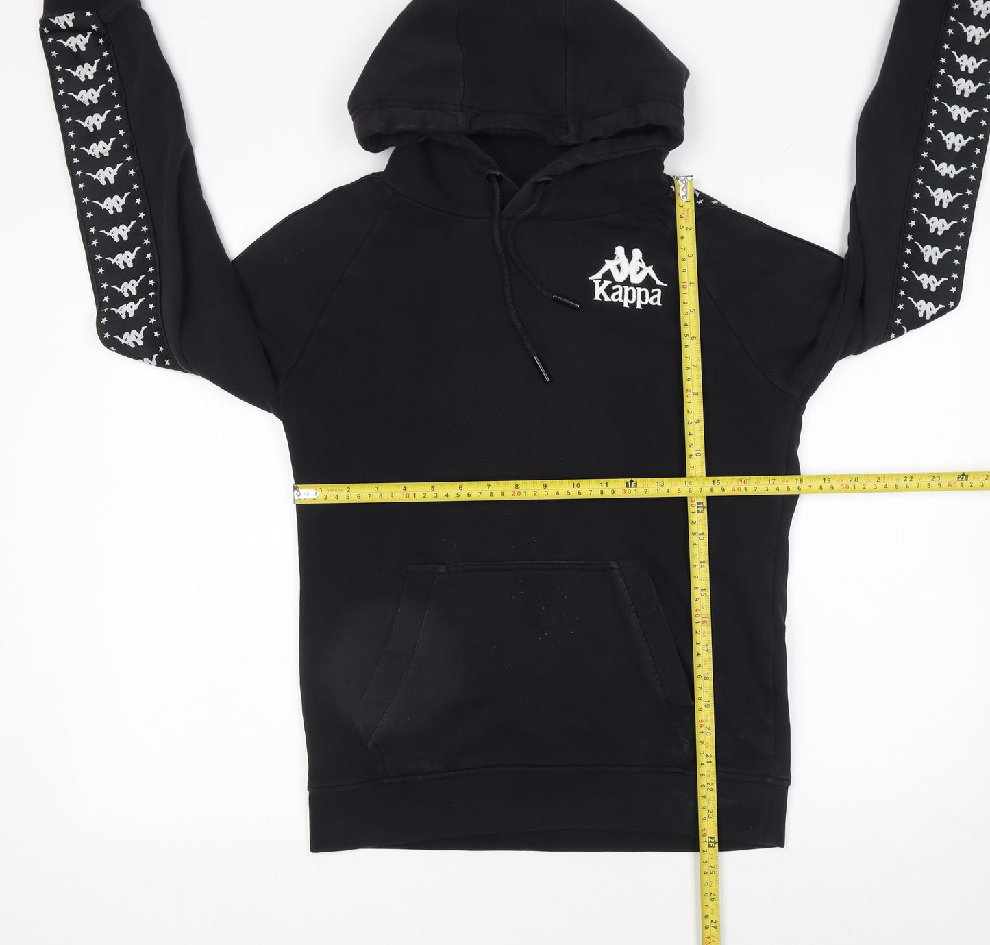 Mens UK Size S Kappa Black Pullover Hoodie