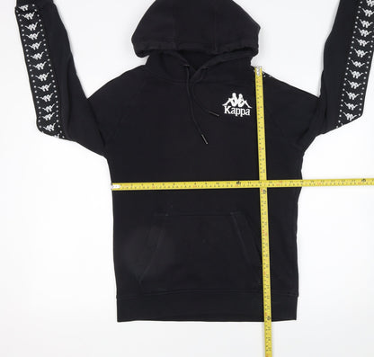 Mens UK Size S Kappa Black Pullover Hoodie