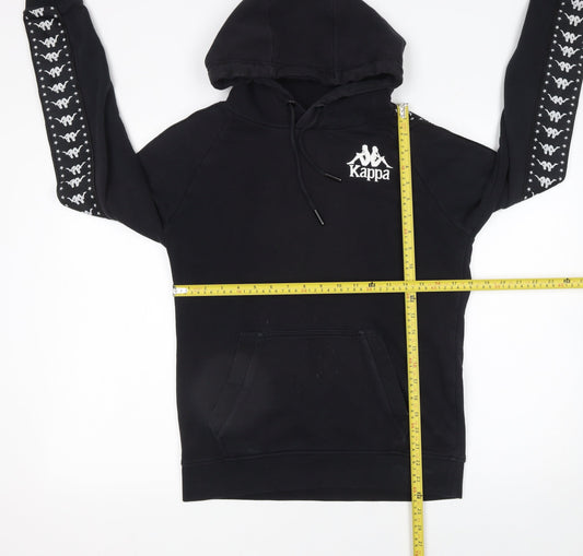 Mens UK Size S Kappa Black Pullover Hoodie