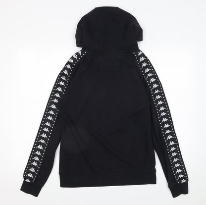 Mens UK Size S Kappa Black Pullover Hoodie