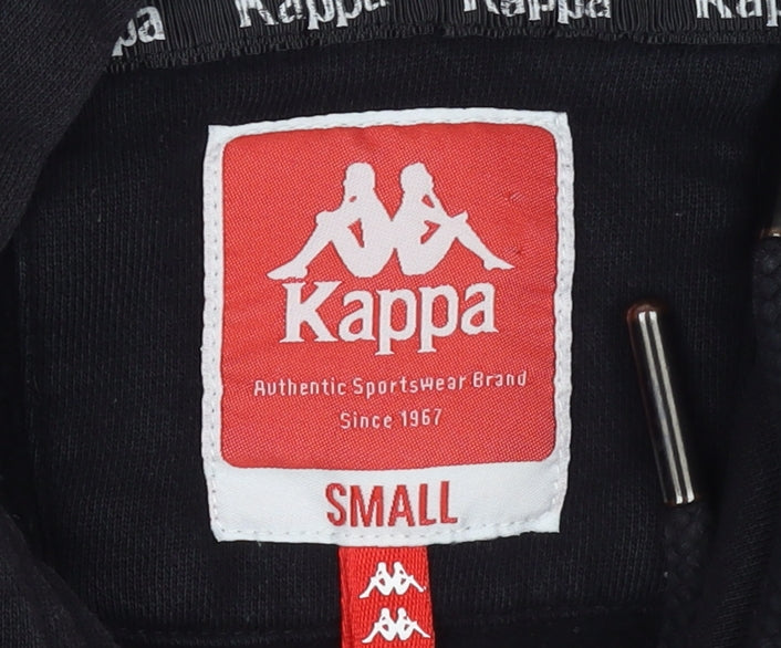 Mens UK Size S Kappa Black Pullover Hoodie
