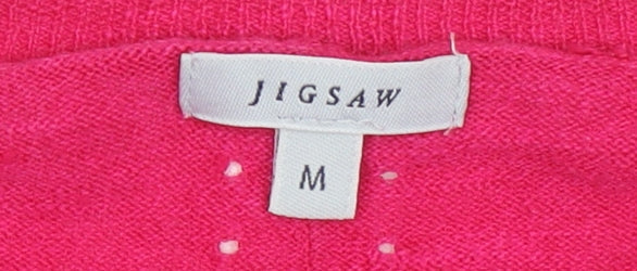 Womens UK Size M Jigsaw Pink Pullover Jumper