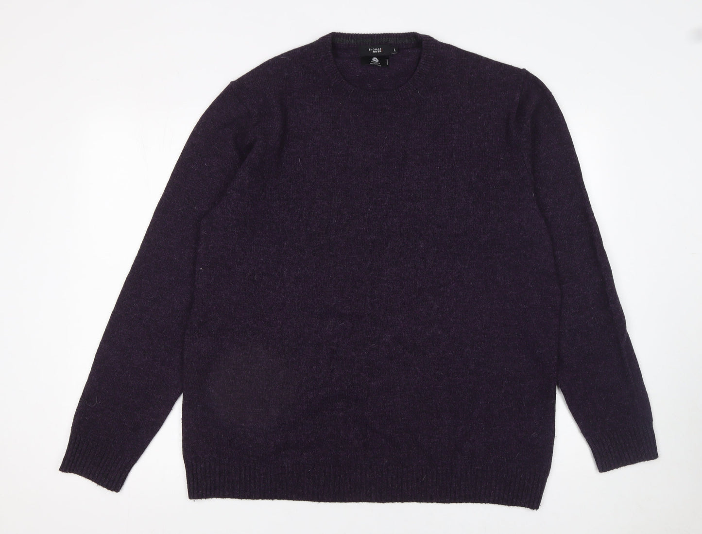 Mens UK Size L Thomas Nash Purple Pullover Jumper