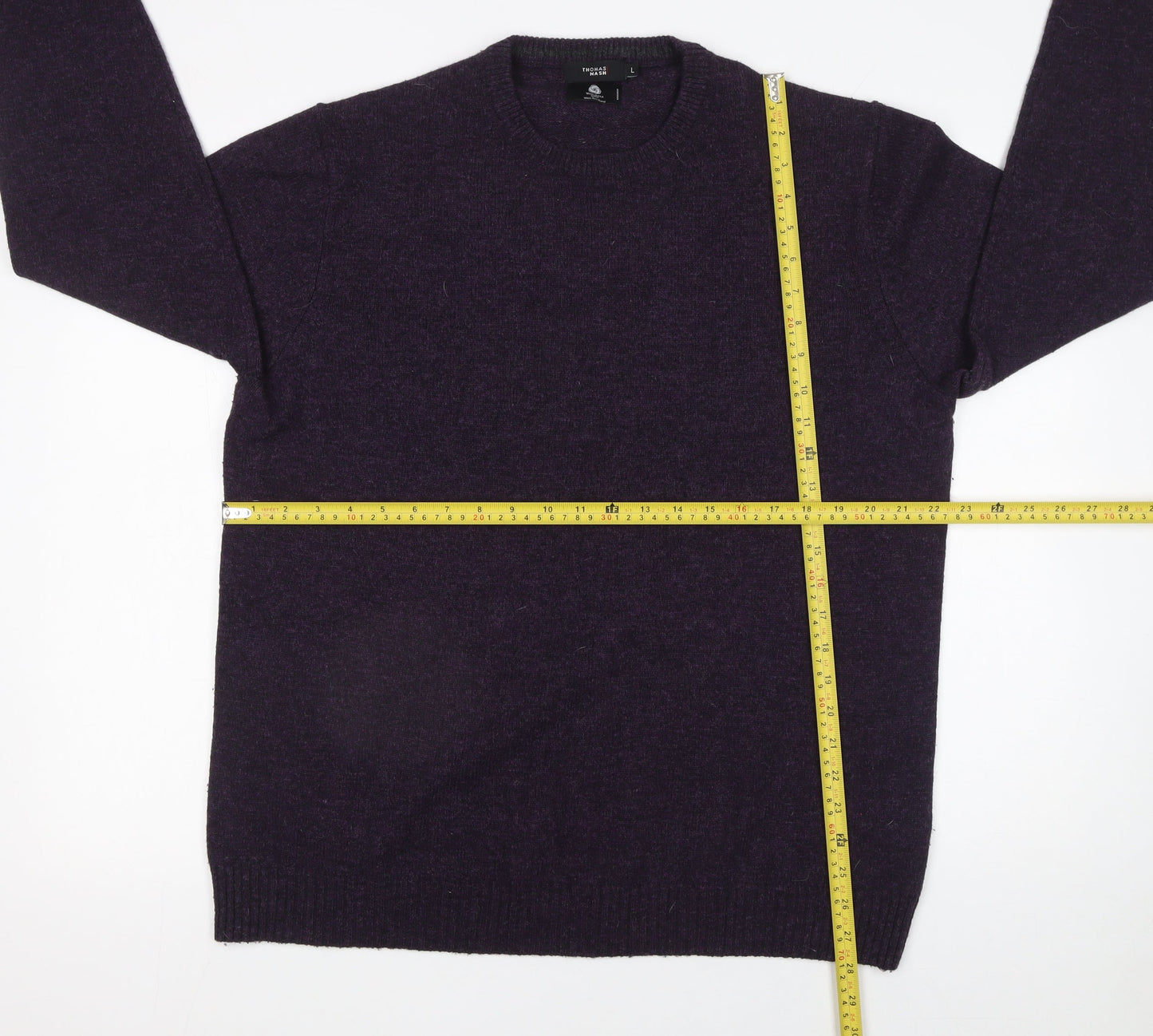 Mens UK Size L Thomas Nash Purple Pullover Jumper