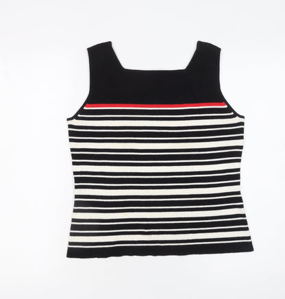 Womens UK Size M Precis Petite Black Basic Tank
