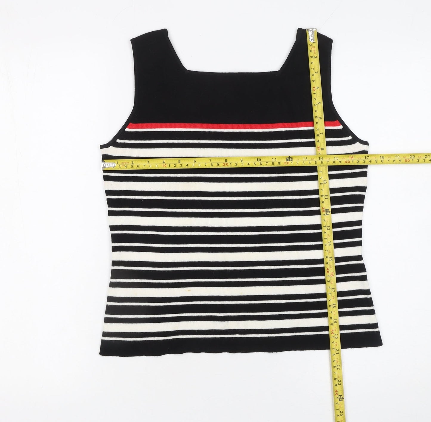 Womens UK Size M Precis Petite Black Basic Tank