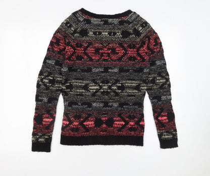 Womens UK Size 6 Warehouse Black Pullover Jumper