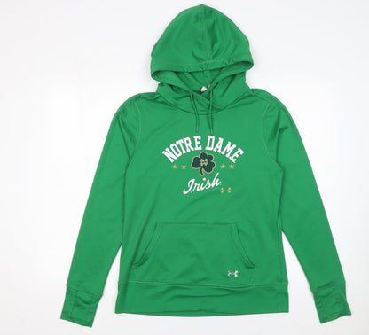 Womens UK Size L Under armour Green Pullover Hoodie