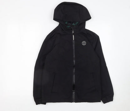 Boys UK Size 11-12 Years Threadboys Black Rain Coat