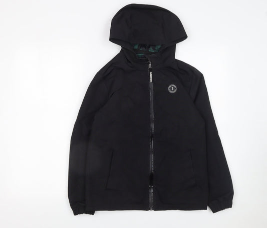 Boys UK Size 11-12 Years Threadboys Black Rain Coat