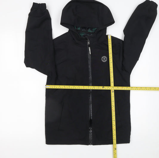 Boys UK Size 11-12 Years Threadboys Black Rain Coat