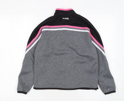O'Neills Girls Grey LGFA 1/4 Zip Pullover Sweatshirt 10-11 Years