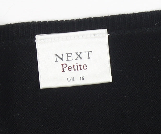 Womens UK Size 16 NEXT Black Pullover Jumper