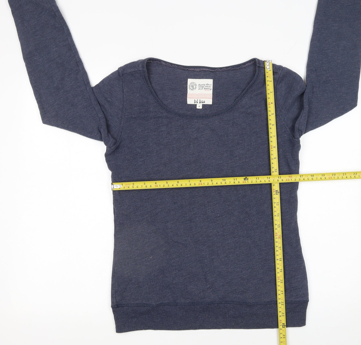 Womens UK Size 6 Fat Face Blue Pullover Sweatshirt