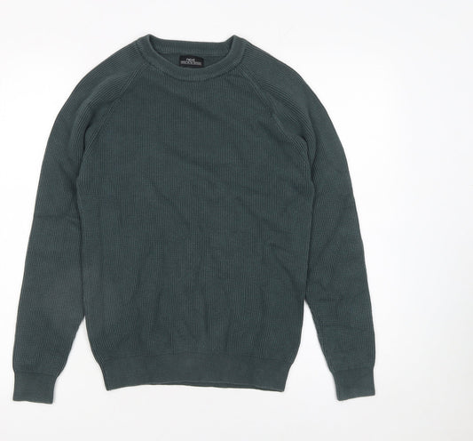 Mens UK Size S NEXT Green Pullover Jumper