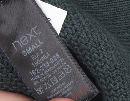 Mens UK Size S NEXT Green Pullover Jumper