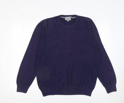 Mens UK Size L Marks and Spencer Blue Pullover Jumper