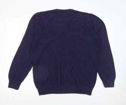 Mens UK Size L Marks and Spencer Blue Pullover Jumper