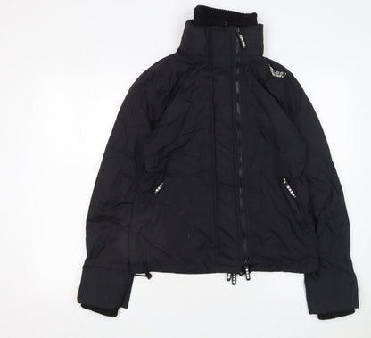 Womens UK Size L Superdry Black Puffer Jacket