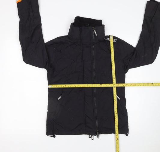 Womens UK Size L Superdry Black Puffer Jacket