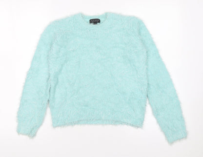 Womens UK Size 8 Topshop Blue Pullover Jumper