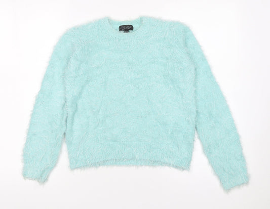 Womens UK Size 8 Topshop Blue Pullover Jumper