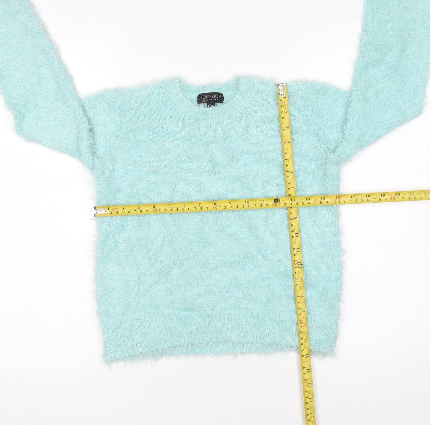 Womens UK Size 8 Topshop Blue Pullover Jumper