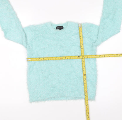 Womens UK Size 8 Topshop Blue Pullover Jumper