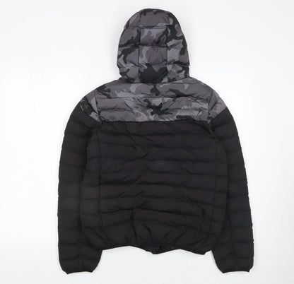Boys UK Size 11-12 Years Kangaroo Poo Black Puffer Jacket