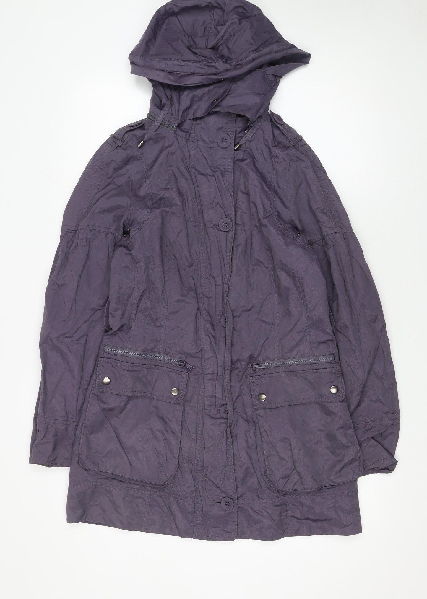 Womens UK Size S Marks and Spencer Purple Parka Coat