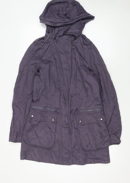 Womens UK Size S Marks and Spencer Purple Parka Coat
