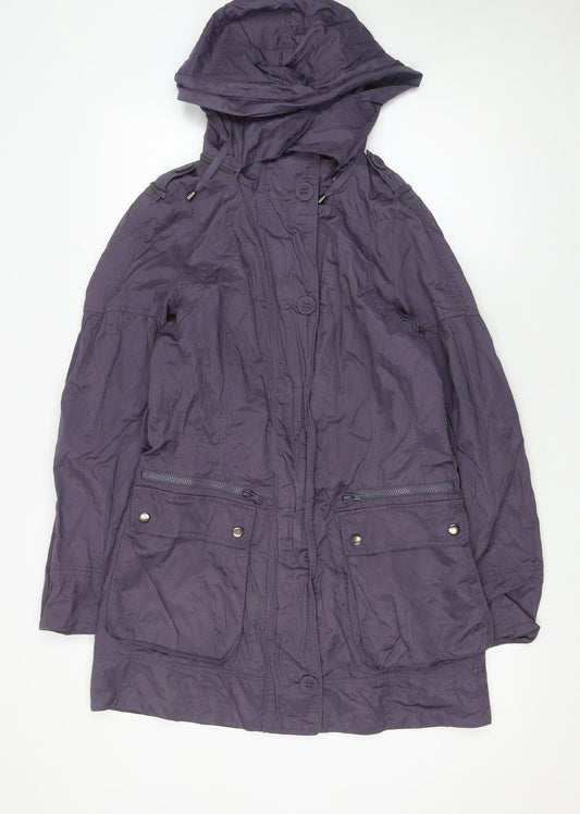 Womens UK Size S Marks and Spencer Purple Parka Coat