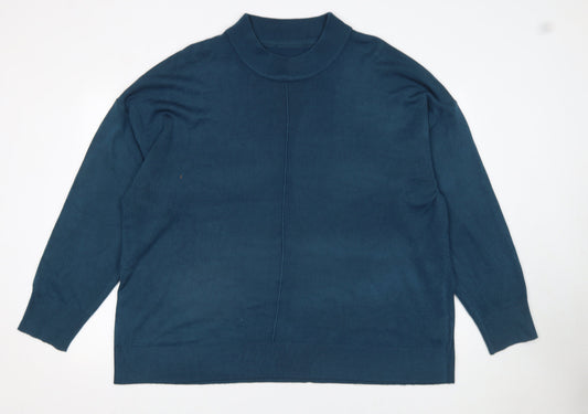 Womens UK Size 22-24 Long Tall Sally Blue Pullover Jumper