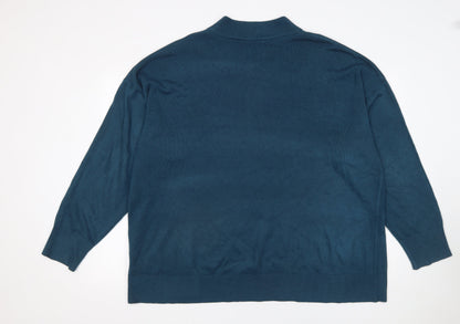 Womens UK Size 22-24 Long Tall Sally Blue Pullover Jumper