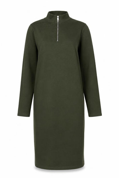 Front view of ASOS DESIGN Women’s Green Midi Bodycon Jersey Dress, size UK 10