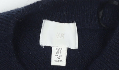 Womens UK Size S H&M Black Pullover Jumper