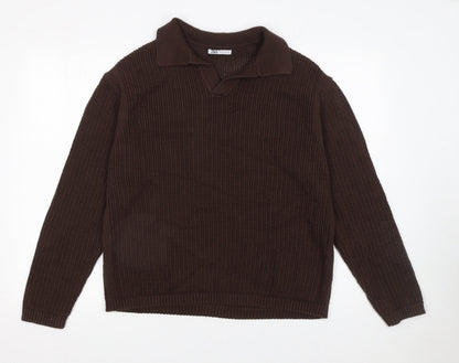 Womens UK Size XL Zara Brown Pullover Jumper