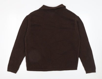 Womens UK Size XL Zara Brown Pullover Jumper