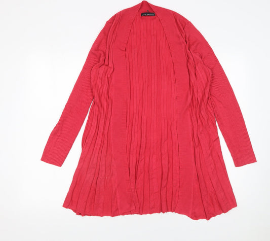 Womens UK Size S David Emanuel Red Cardigan Jumper