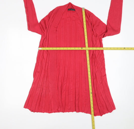 Womens UK Size S David Emanuel Red Cardigan Jumper