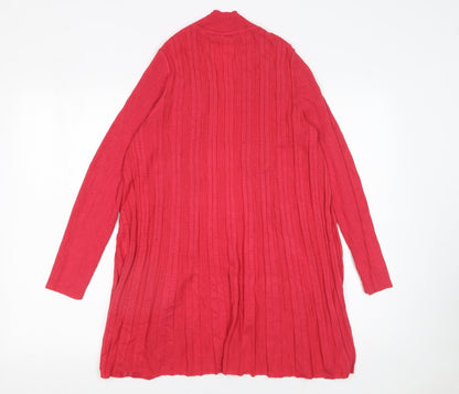 Womens UK Size S David Emanuel Red Cardigan Jumper