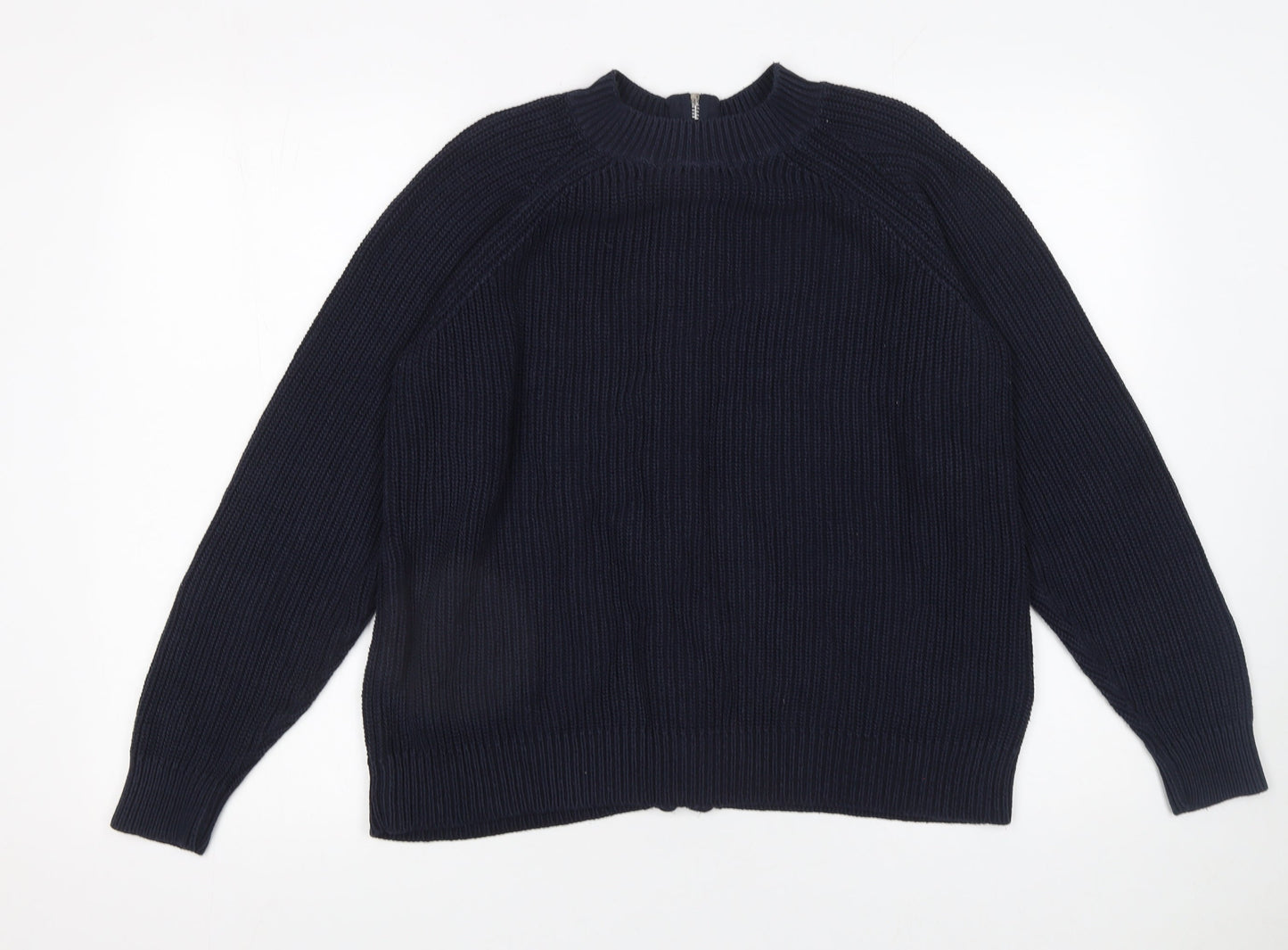 Womens UK Size 12 H&M Blue Full Zip Jumper