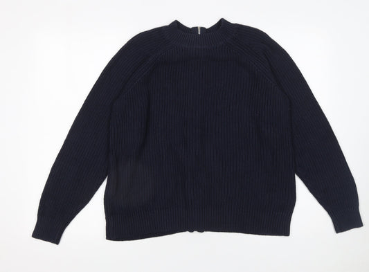 Womens UK Size 12 H&M Blue Full Zip Jumper