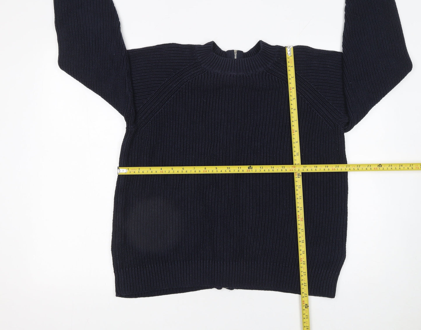 Womens UK Size 12 H&M Blue Full Zip Jumper