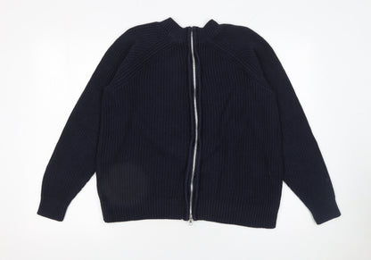 Womens UK Size 12 H&M Blue Full Zip Jumper