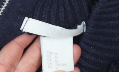Womens UK Size 12 H&M Blue Full Zip Jumper