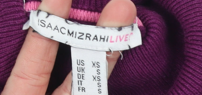 Womens UK Size XS Isaac Mizrahi Live Purple Pullover Jumper