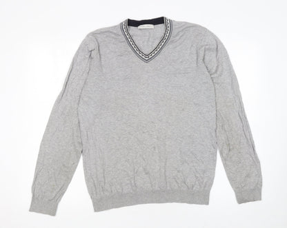Mens UK Size M Nigel Hall Grey Pullover Jumper