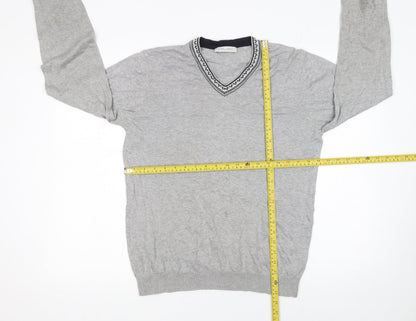 Mens UK Size M Nigel Hall Grey Pullover Jumper