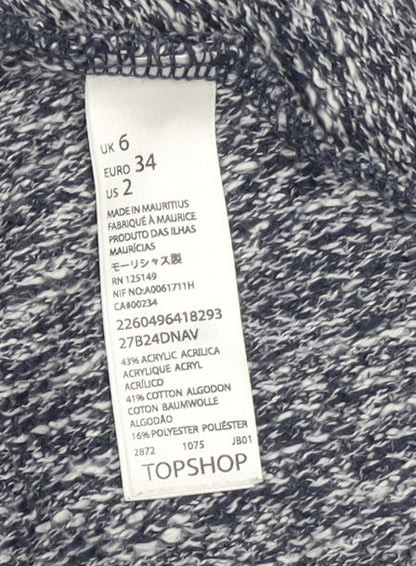 Womens UK Size 6 Topshop A-Line Knit Skirt